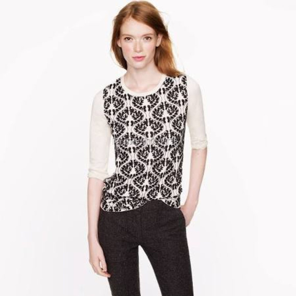 J. Crew Embroidered Front Tee - Picture 1 of 4